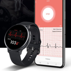 Smartwatch bluetooth cu termometru nivel oxigen nivel imunitate tensiune 15 functii iosandroid lcd tactil 1.28"