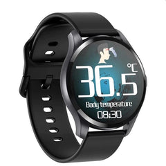 Smartwatch bluetooth cu termometru nivel oxigen nivel imunitate tensiune 15 functii iosandroid lcd tactil 1.28"