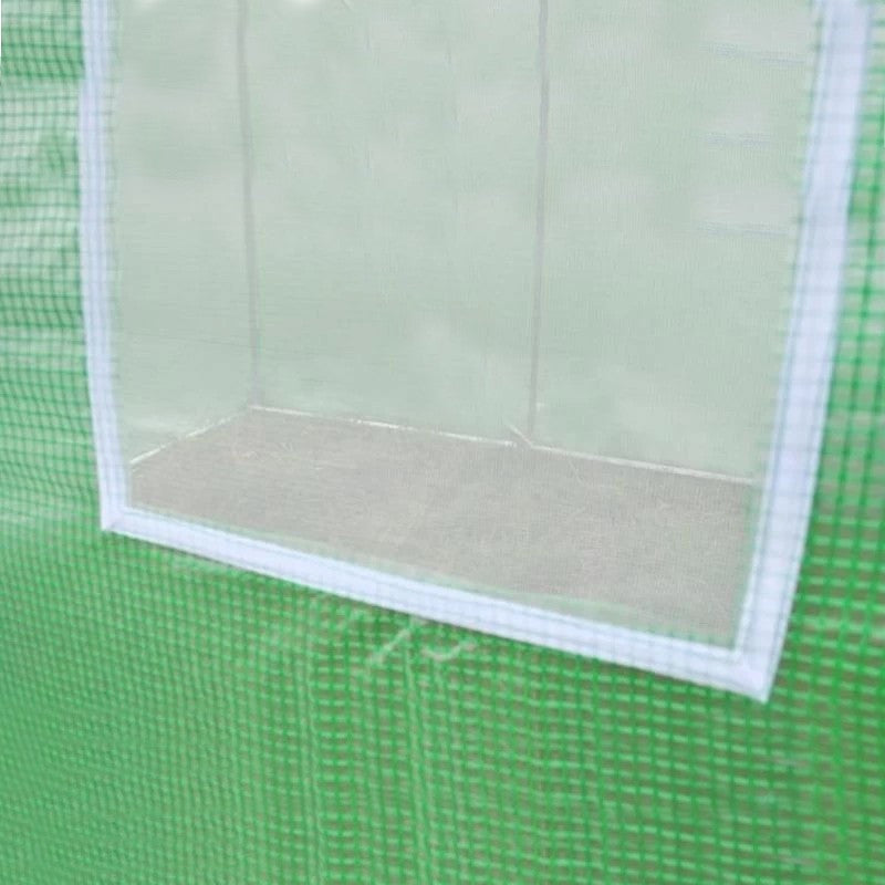 Solar tip tunel pentru gradina 4.5x3-2 m ferestre 2 intrari sera 13.5 mp cadru otel