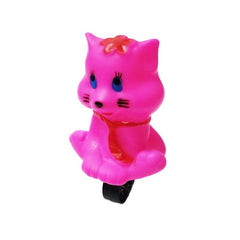 Sonerie bicicleta copii figurina pisica roz 6.5 x 6.5 x 11.5 cm