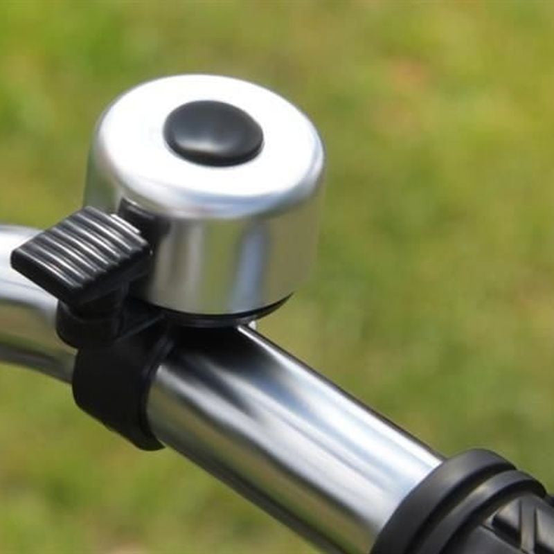Sonerie bicicleta tricicleta mecanica diametru fixare 2-2.5 cm Argintie