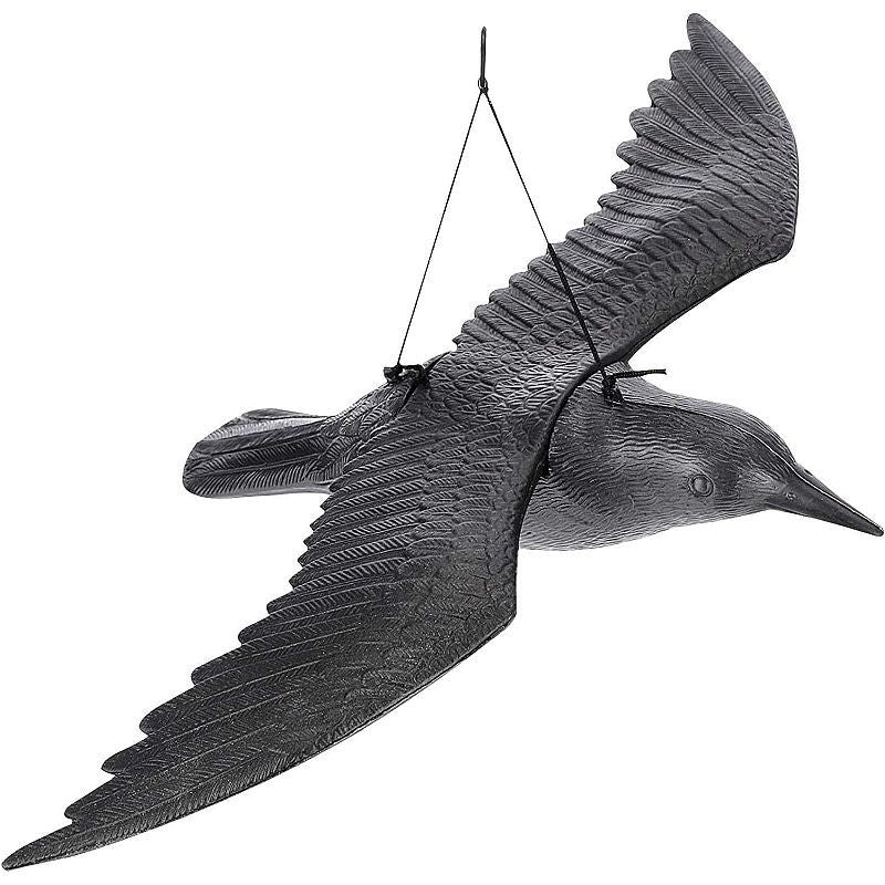 Sperietoare pasari figurina corb orificii de suspendare 41x56x11 cm