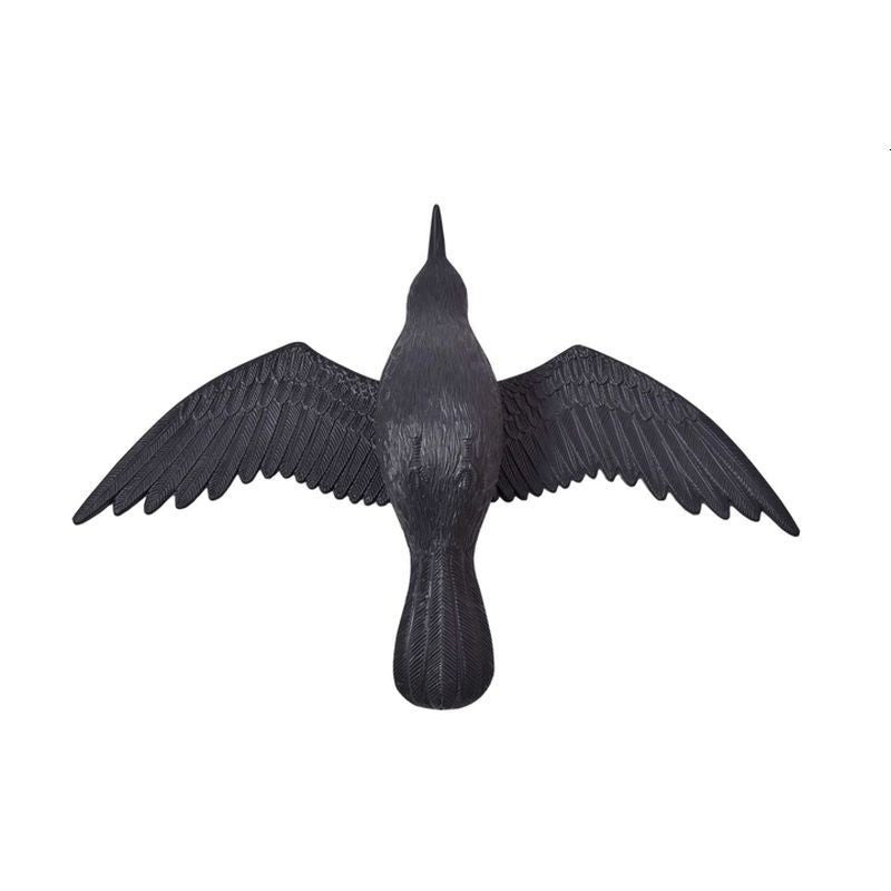 Sperietoare pasari figurina corb orificii de suspendare 41x56x11 cm