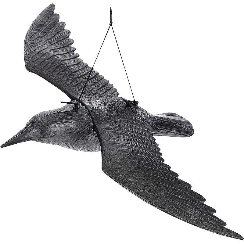 Sperietoare pasari figurina corb orificii de suspendare 41x56x11 cm