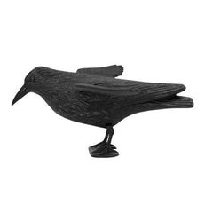 Sperietoare pasari suport si carlig suspendare figurina corb 34x43x24 cm