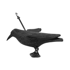 Sperietoare pasari suport si carlig suspendare figurina corb 34x43x24 cm