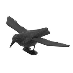 Sperietoare pasari suport si carlig suspendare figurina corb 34x43x24 cm
