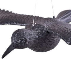 Sperietoare pentru pasari figurina corb 41X58X11 cm negru