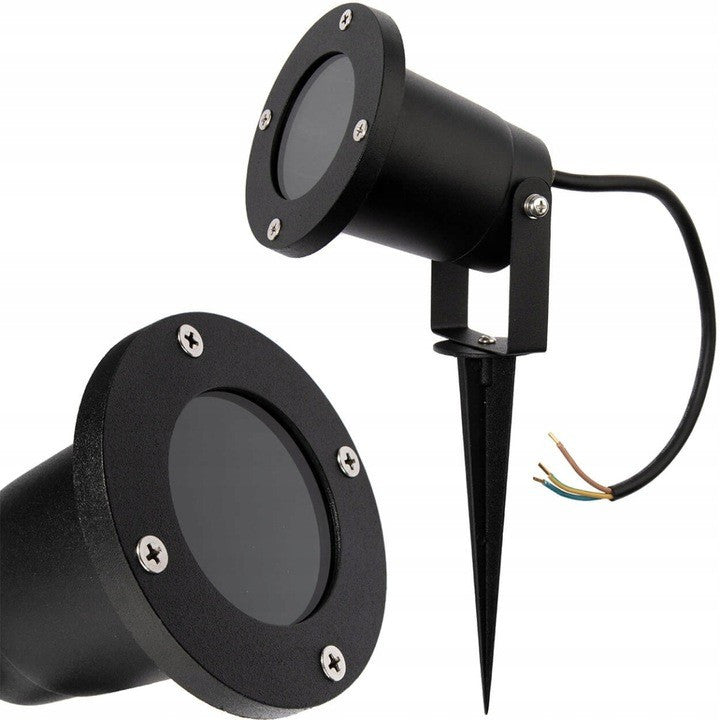 Spot led 35w conector gu10 impermeabil certificare ip54 aluminiu negru