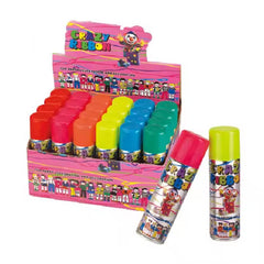 Spray confetti pentru petreceri crazzy ribbon diverse culori culoare albastru