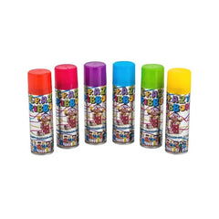 Spray confetti pentru petreceri crazzy ribbon diverse culori culoare albastru