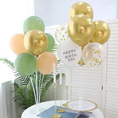 Stand aranjament 7 Baloane inaltime 70 cm Transparent