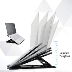 Stand pentru laptop unghi ajustabil 7 trepte suprafata anti-alunecare universal