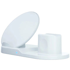 Statie incarcare wireless qi 3 in 1 conector lightning usbusb-c telefon ceas casti