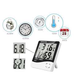 Statie Meteo cu Higrometru ecran LCD cu Alarma, Ora, Data si Calendar
