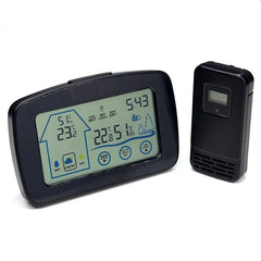 Statie meteo lcd senzor wireless exterior umiditate ceas digital cu alarma