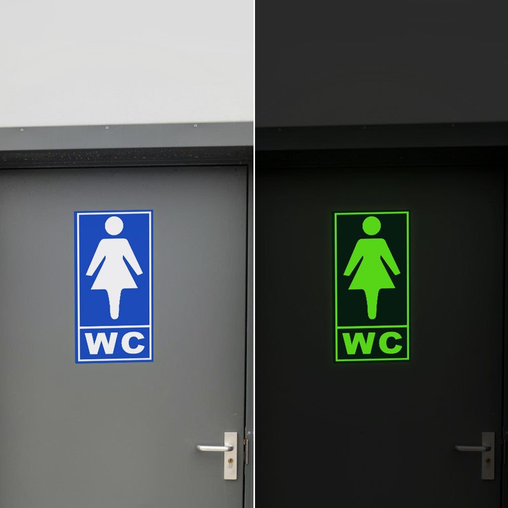 Stiker Semn informare fosforescent WC Femei 20-10 cm