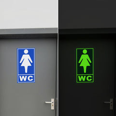 Stiker Semn informare fosforescent WC Femei 20-10 cm