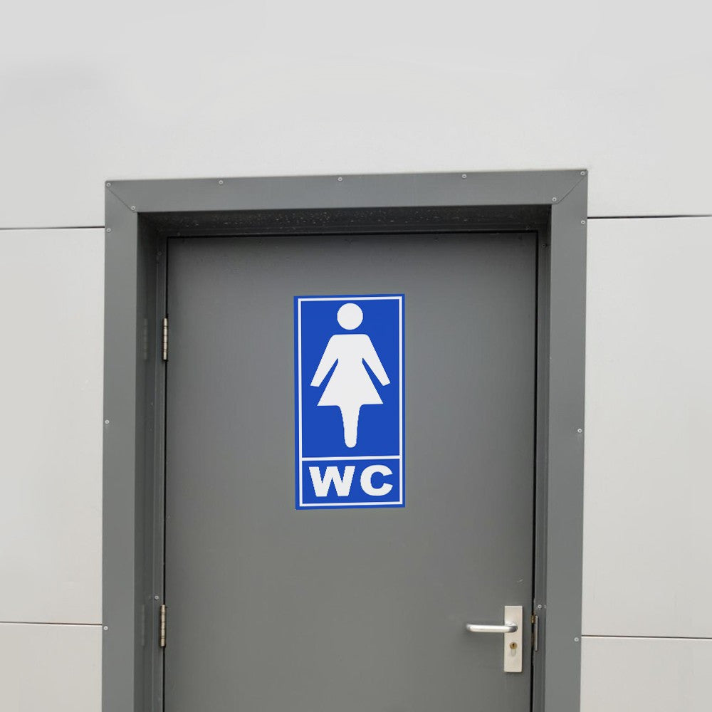 Stiker Semn informare fosforescent WC Femei 20-10 cm