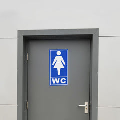 Stiker Semn informare fosforescent WC Femei 20-10 cm