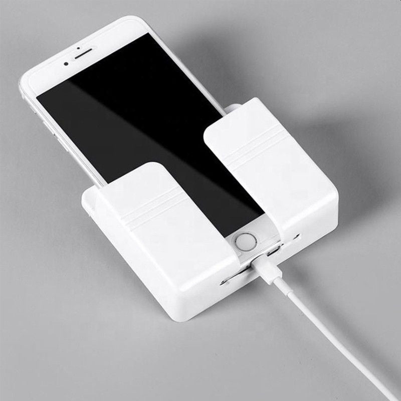 Suport de perete pentru incarcare telefon universal 9.5 x 7.7 cm alb