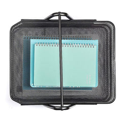 Suport documente etajat 3 tavite plasa metalica 30x28x26 cm