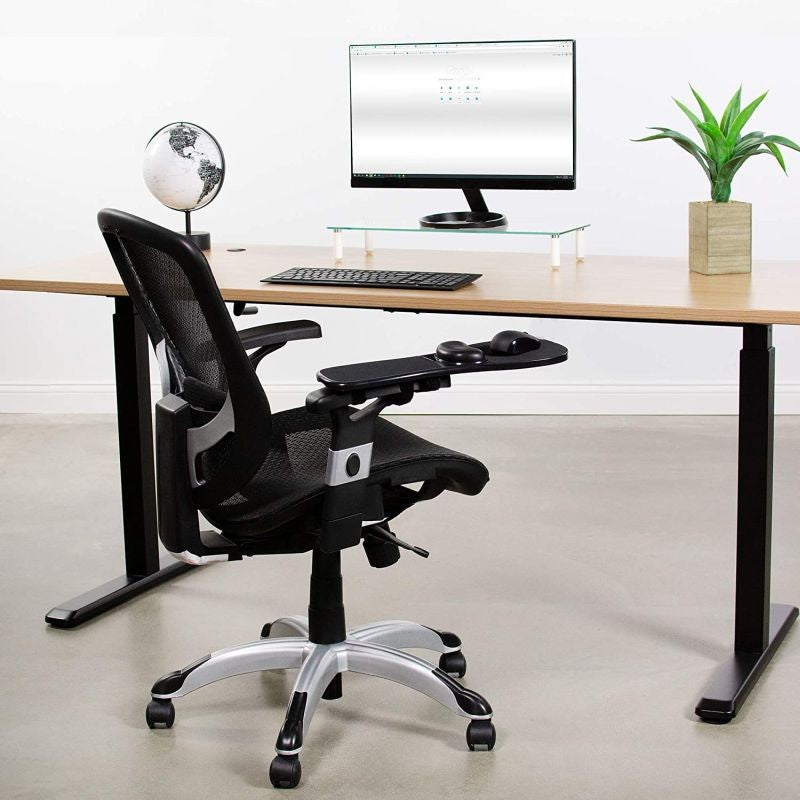 Suport ergonomic pentru mana cu Mousepad gel fixare scaun sau birou negru