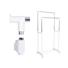 Suport umerase dublu stender cu rotile raft incaltaminte 159x80x40 cm