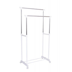 Suport umerase dublu stender cu rotile raft incaltaminte 159x80x40 cm