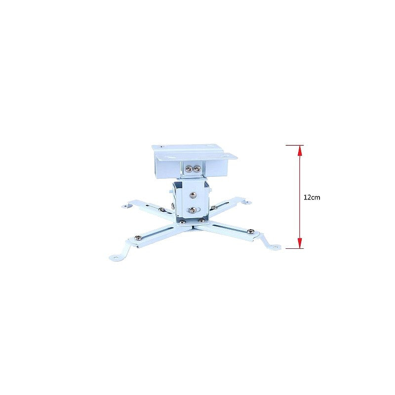 Suport videoproiector montare pe tavan unghi inclinare reglabil kit montaj inclus metalic alb
