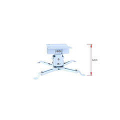 Suport videoproiector montare pe tavan unghi inclinare reglabil kit montaj inclus metalic alb