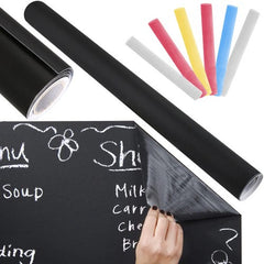 Tabla de scris cu creta  Sticker 45X200 cm, negru
