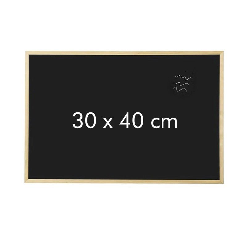 Tabla scolara scriere cu creta rama din lemn natur 30x40 cm