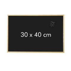 Tabla scolara scriere cu creta rama din lemn natur 30x40 cm