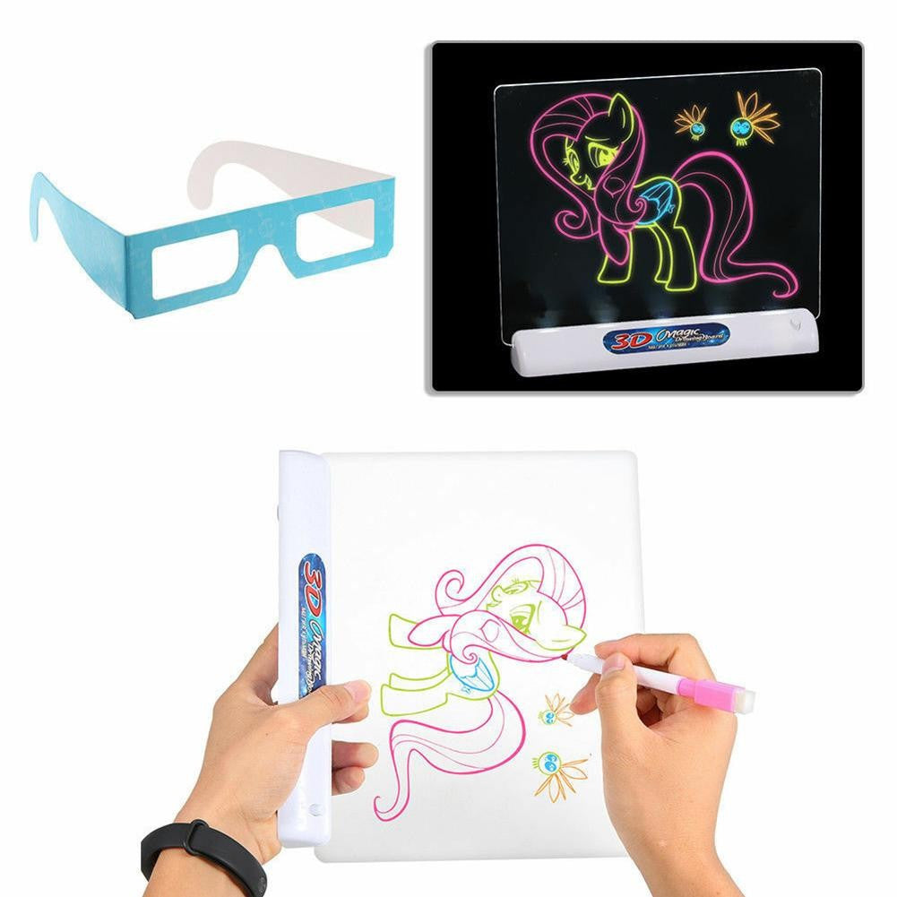 Tablita 3d pentru desen stand iluminat markere ochelari 3d sabloane