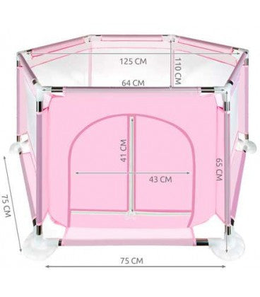Tarc de joaca pentru fetite roz din material textil