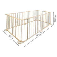 Tarc de joaca pliabil 6 segmente lemn pin 172-90-695 cm suprafata 5.4 mp