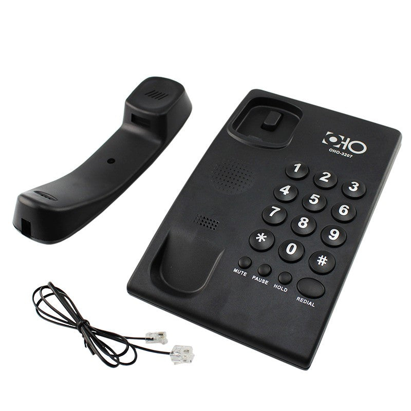 Telefon fix Analogic functie mute pause redial hold negru Oho