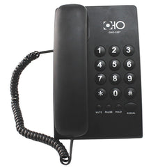 Telefon fix Analogic functie mute pause redial hold negru Oho