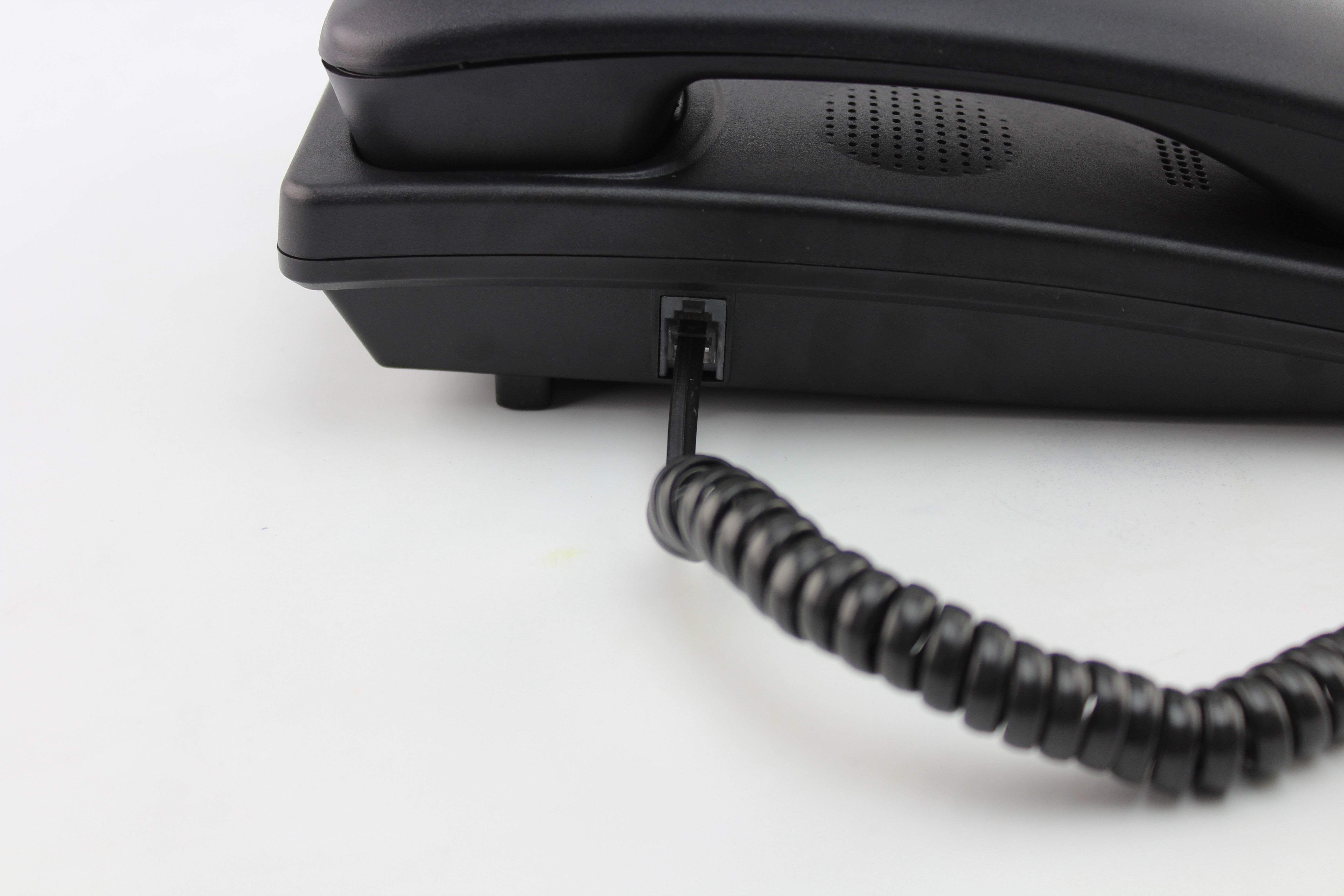 Telefon fix Analogic functie mute pause redial hold negru Oho