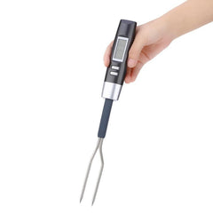 Termometru digital cu sonda pentru carne afisaj lcd iluminat 2 functii sonda otel