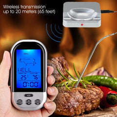Termometru digital cu sonda pentru carne wireless display lcd led 8 butoane