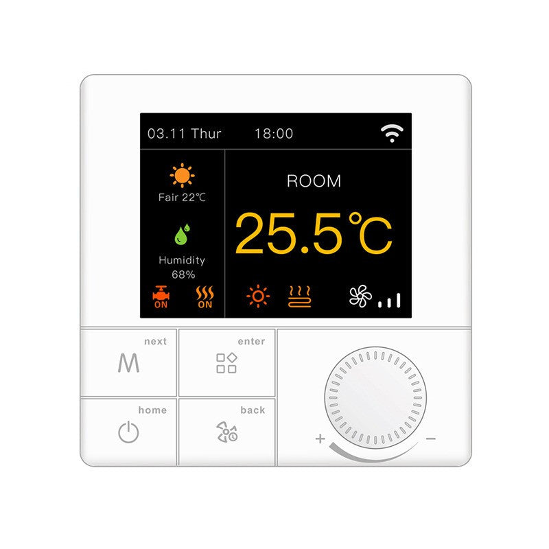 Termostat Digital Wifi programabil ecran Lcd Control Vocal Smartphone android ios alb