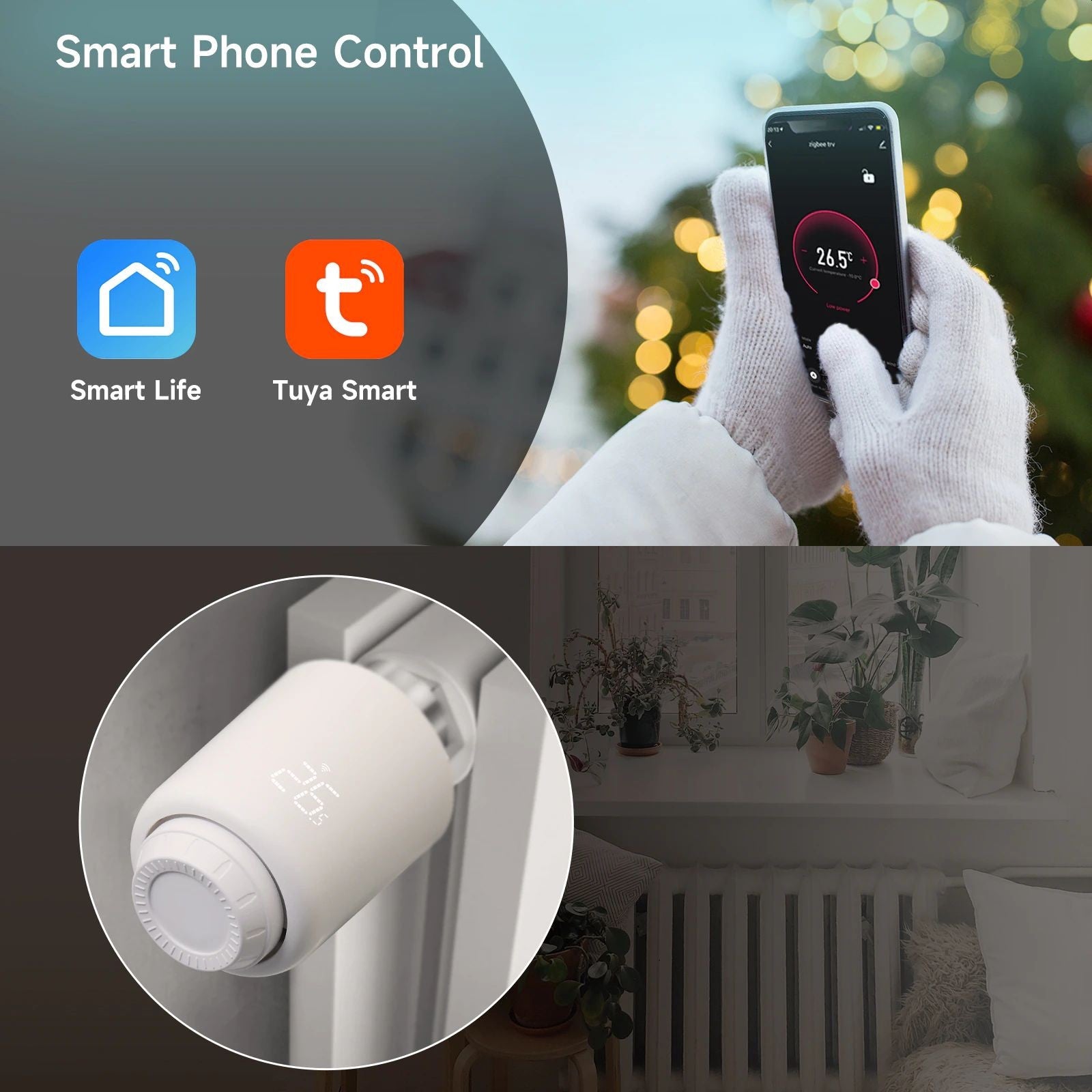 Termostat inteligent pentru Calorifer Zigbee programabil control vocal google assistant Alexa