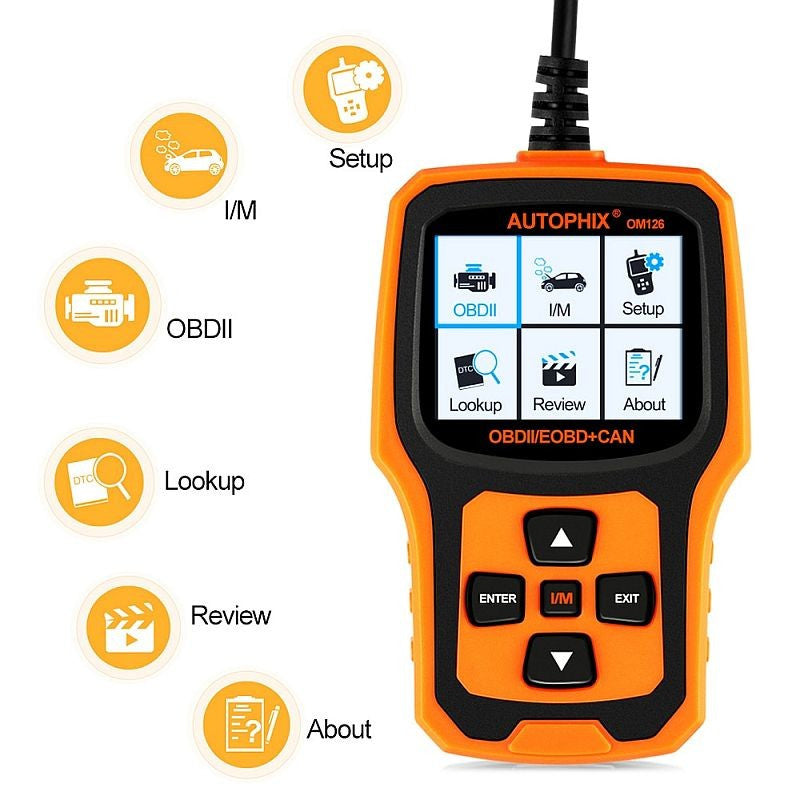 Tester Auto Scanner Diagnoza obd2 Testare Senzor o2 ecran TFT 2.4 inch