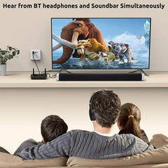 Transmitator Receptor audio Bluetooth 5.0 antena duala dual stream bypass 3 in 1
