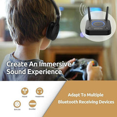 Transmitator TV Bluetooth 5.2 Dual Link, Optic/Coaxial, aptX HD si aptX-LL