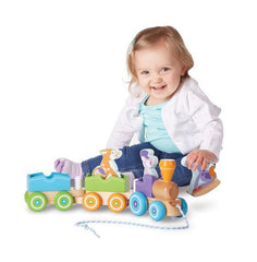 Trenulet din lemn cu animale - Melissa and Doug