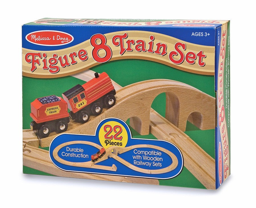 Trenulet din lemn si Circuit 8 Melissa and Doug