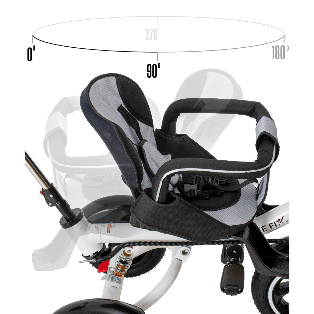 Tricicleta si Carucior pentru copii Premium TRIKE FIX V3 culoare Neagra